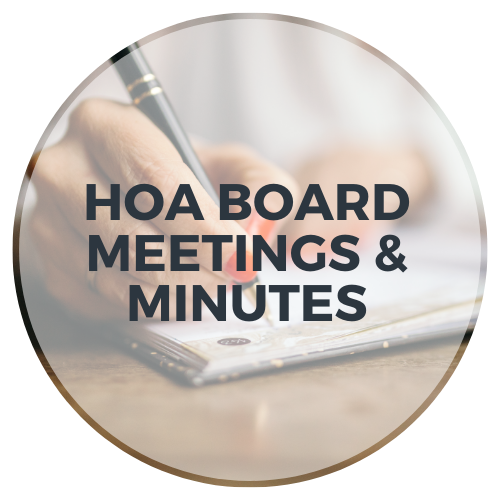 HOA BOARD MEETINGS AND MINUTES